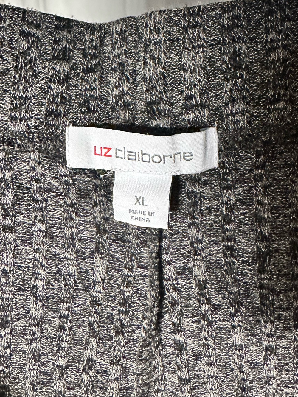 Liz Claiborne Women’s Ribbed Casual Trousers w Pockets - Charcoal Gray - Picture 3 of 3
